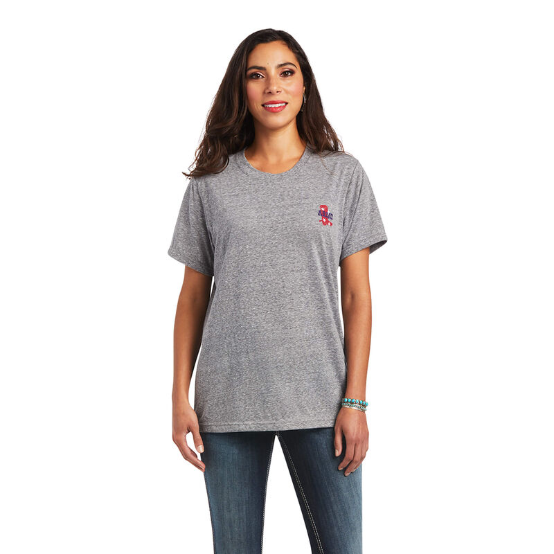 Camisetas Ariat Singing The Blues Gris Mujer - Chile 702-VONTPJ